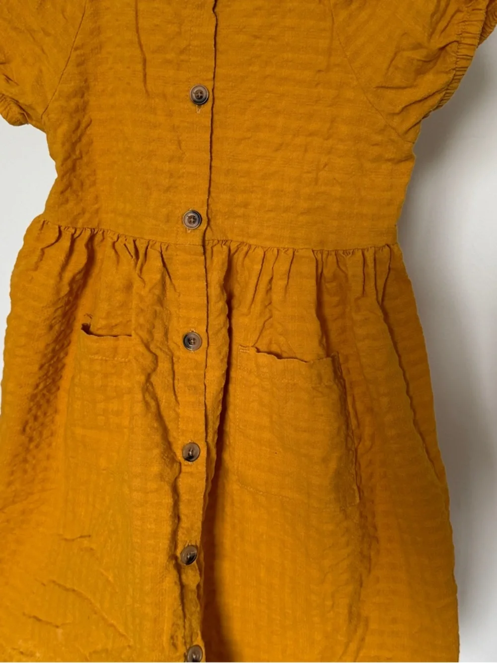 👗 EEUC Old Navy Girls' Mustard Button-Front Dress sz 5 - Picture 4 of 4